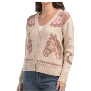 NWT Haute Hippie Style Horse Cardigan